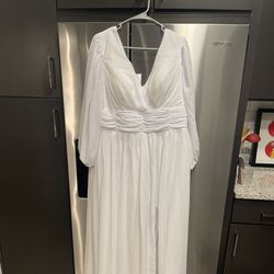 White Wedding Gown/Dress 16W