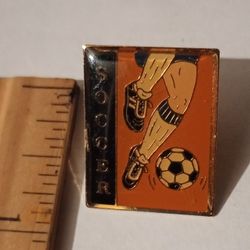 Soccer Kicking Ball Sports Vintage Collectible Lapel Pin A-2