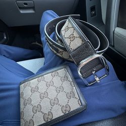 Gucci Wallet And Belt Set 