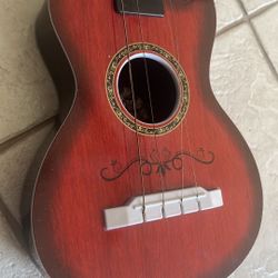 🎸 Decorative Red Mini Guitar / Ukulele - Great for Display