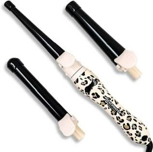 Beachwaver Co. Multi-Barrel Curling Wand w/ Attachments in“Catwalk” Leopard Print