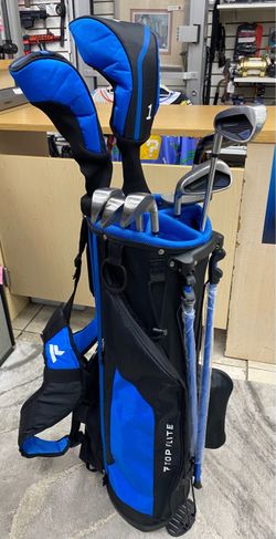 Top Flite Golf Club LH Set w/ Stand Bag Driver Irons Putter