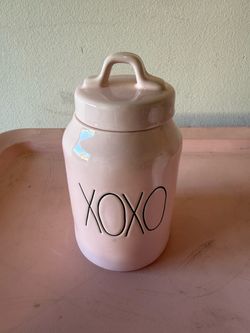 RAE DUNN PINK XOXO CANISTER