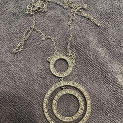 Sterling Silver 925 CZ Multi-Circle Pendant Necklace – Modern Geometric Sparkle