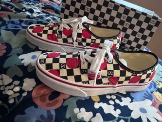 Valentino Garavani And Vans Low-Top Trainer In Fabric With VLogo Checkerboard Print And Polka Dot De