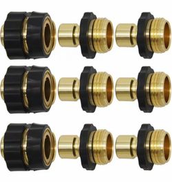 3/4 Inch Garden Hose Quick Connector Water Hose Fitting Male and Female, 3 Set & 3 male quick connectors