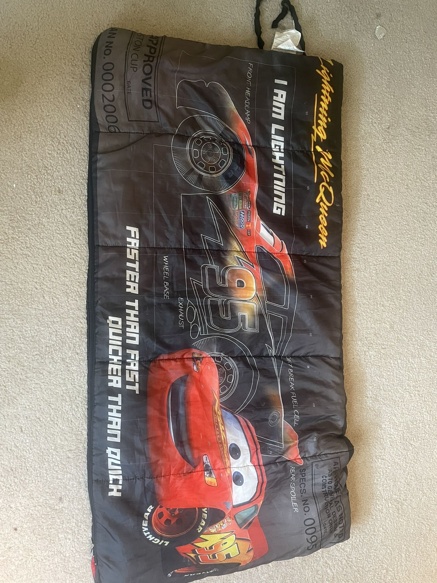 Lightning McQueen Sleeping Bag