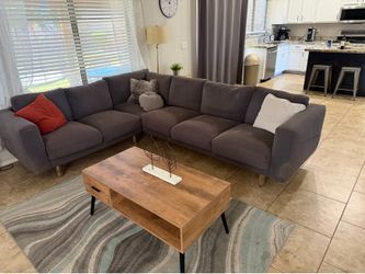 Large Gray Sectional Couch