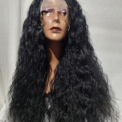 Human Hair Blend Lace Front Wig 