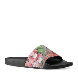Authentic Gucci Blooms Slide Sandals 