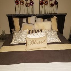 Painted Wood Bedframe 