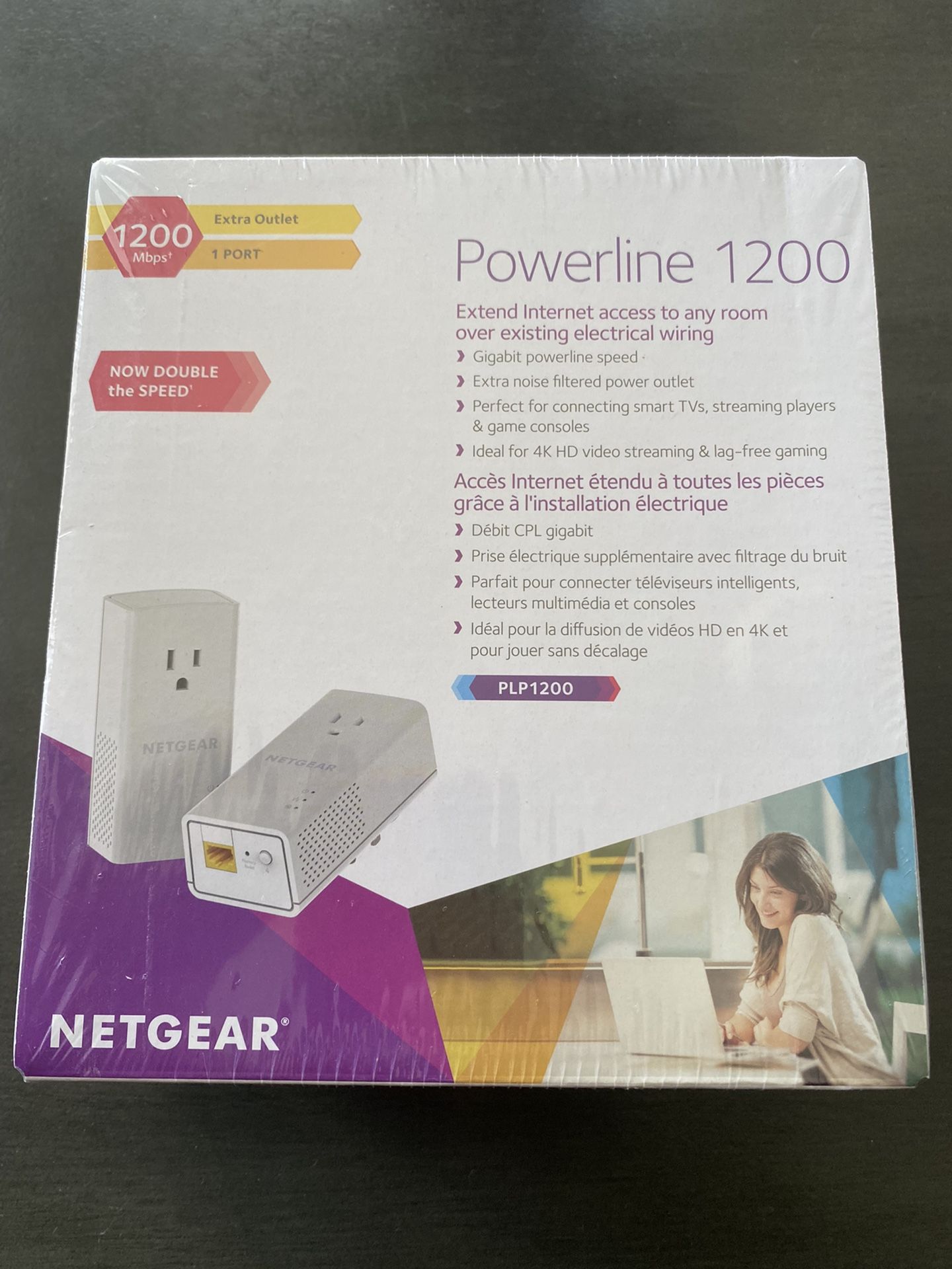 Netgear Internet Home Plug Powerline 1200 Fast Speed Internet