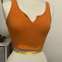 Orange crop top