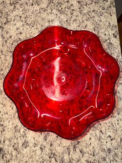 vintage 1978 red decrastone plastic tray