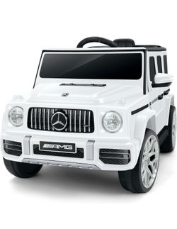 Licensed Mercedes-Benz AMG G63 Ride on Toys,Electric Car for Kids W/Parents Control,Electric Powered A Wagon Ride On Truck Toy,Spring Suspension,Bluet