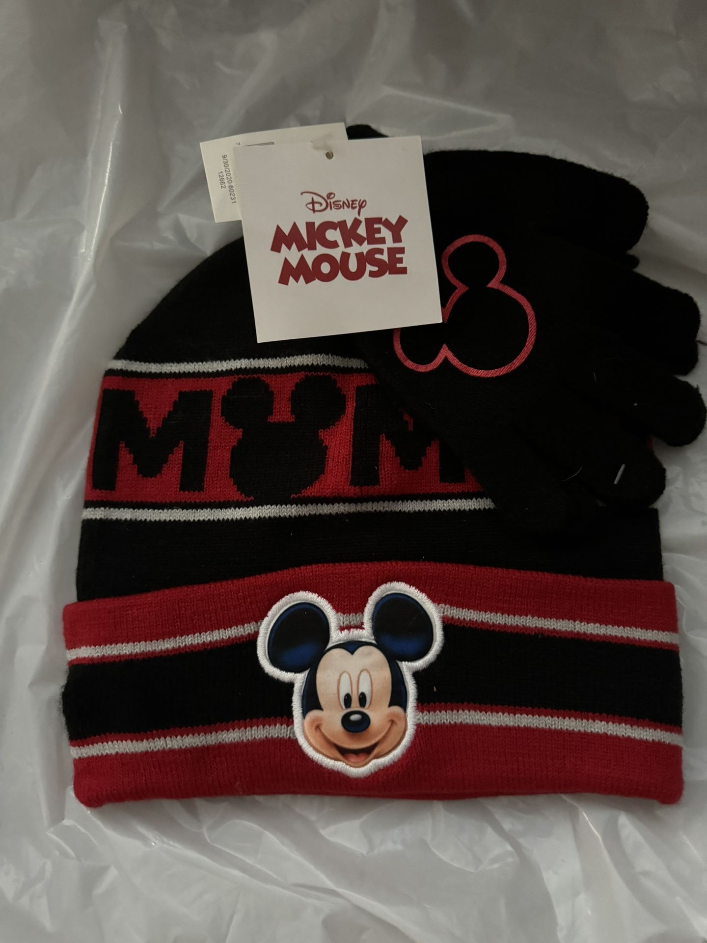Disney, Mickey Mouse, Kids, Beanie And Gloves