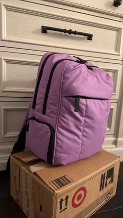 Calpak Luka laptop back in Lilac