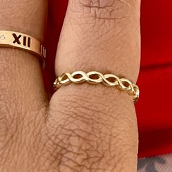 Solid Sterling Silver 925 Infinity Ring Size 6 & 8