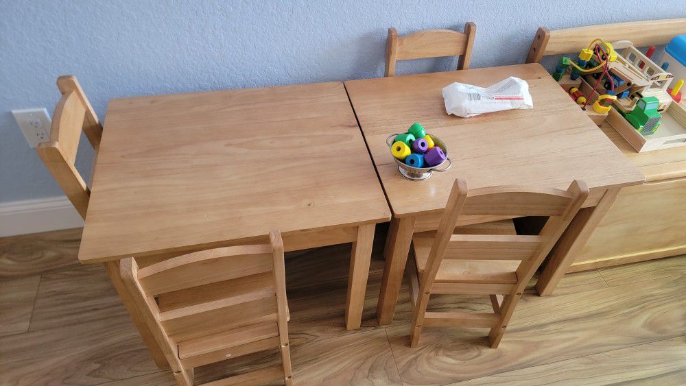 Natural Wood Toddler Tables
