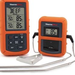ThermoPro TP20 500FT Wireless Meat Thermometer with Dual Meat Probe, Digital Cooking Food Meat Thermometer Wireless for Smoker BBQ Grill Thermometer B