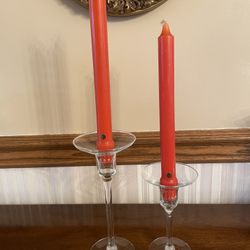 Glass Candle Holders