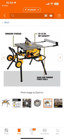Dewalt 10” Tablesaw With Stand
