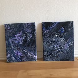 “Galaxy” Paint pour art for sale