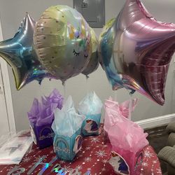 Unicorn Party Center Pieces X 6