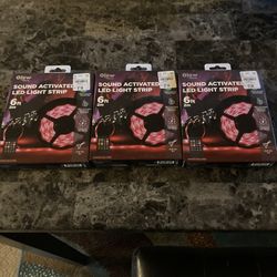 Sound Activated LED Light Strip (3 Packs) 