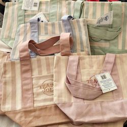 Trader Joes Mini Stripped Totes 
