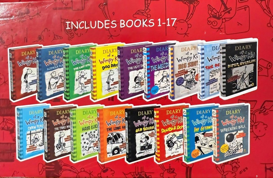 Brand New Books - Diary of a Wimpy Kid Box of 17. 