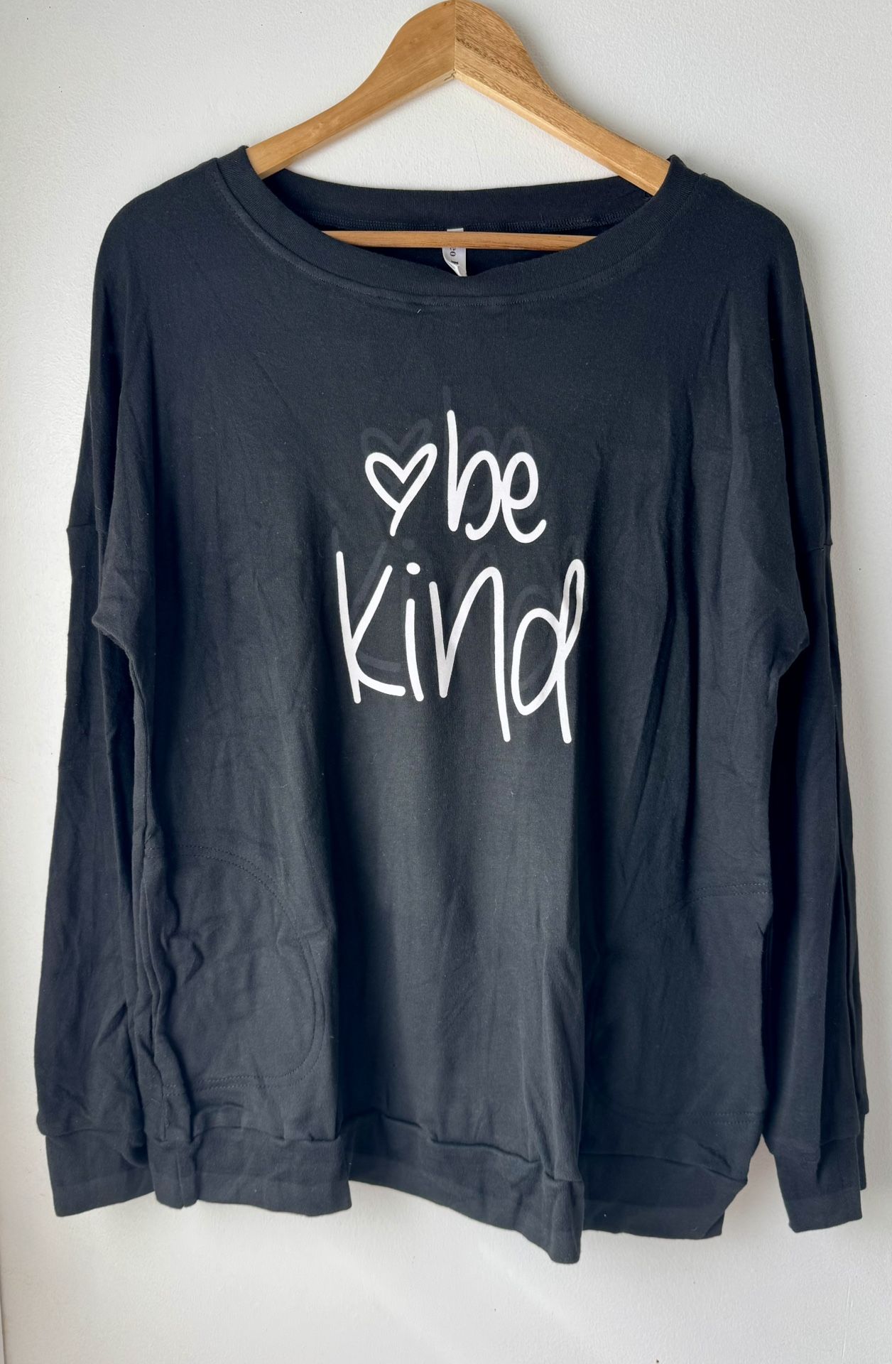 Long Sleeve “Be Kind” Shirt, Large