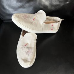 Disney x Toms Gus and Jaq Printed Canvas Flat Slip on Shoes Women's size 7.5 bei