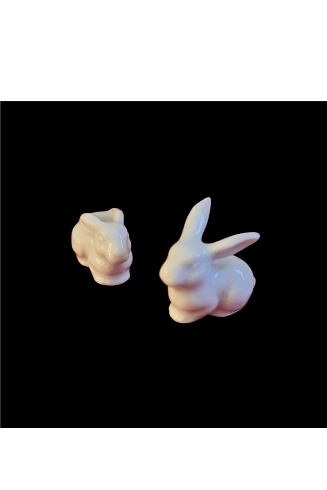 Vintage Miniature Porcelain Rabbits-Japan