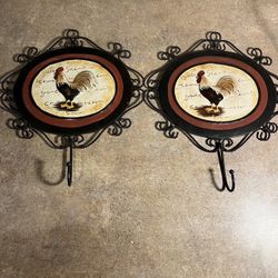 Ceramic & Metal Chicken Wall Hangers