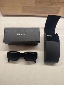 Black designer glasses with case
