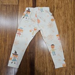 DotDotSmile Toddler Girls 2T Cream Halloween Trick or Treat Kids Print Leggings