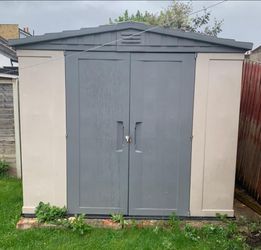 Keter 8x6 Plastic Resin Vinyl Outdoor Storage Shed