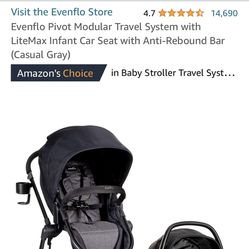 Evenflo Litemax Infant Car Seat And Two Bases