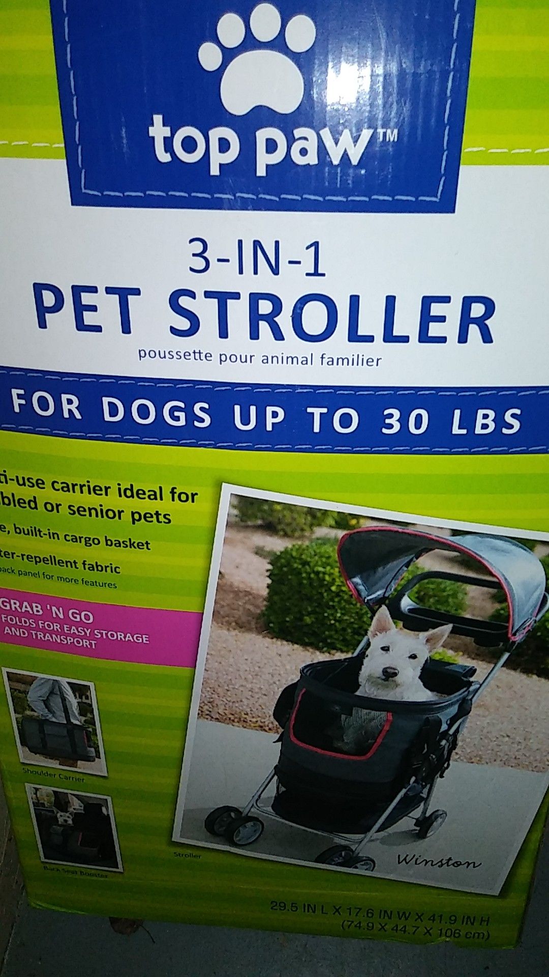 Pet stroller two in one