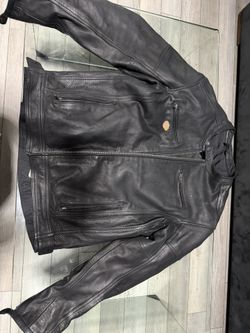 Padded Biker Leather Jacket