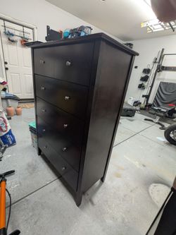 Dark Brown Tall Dresser