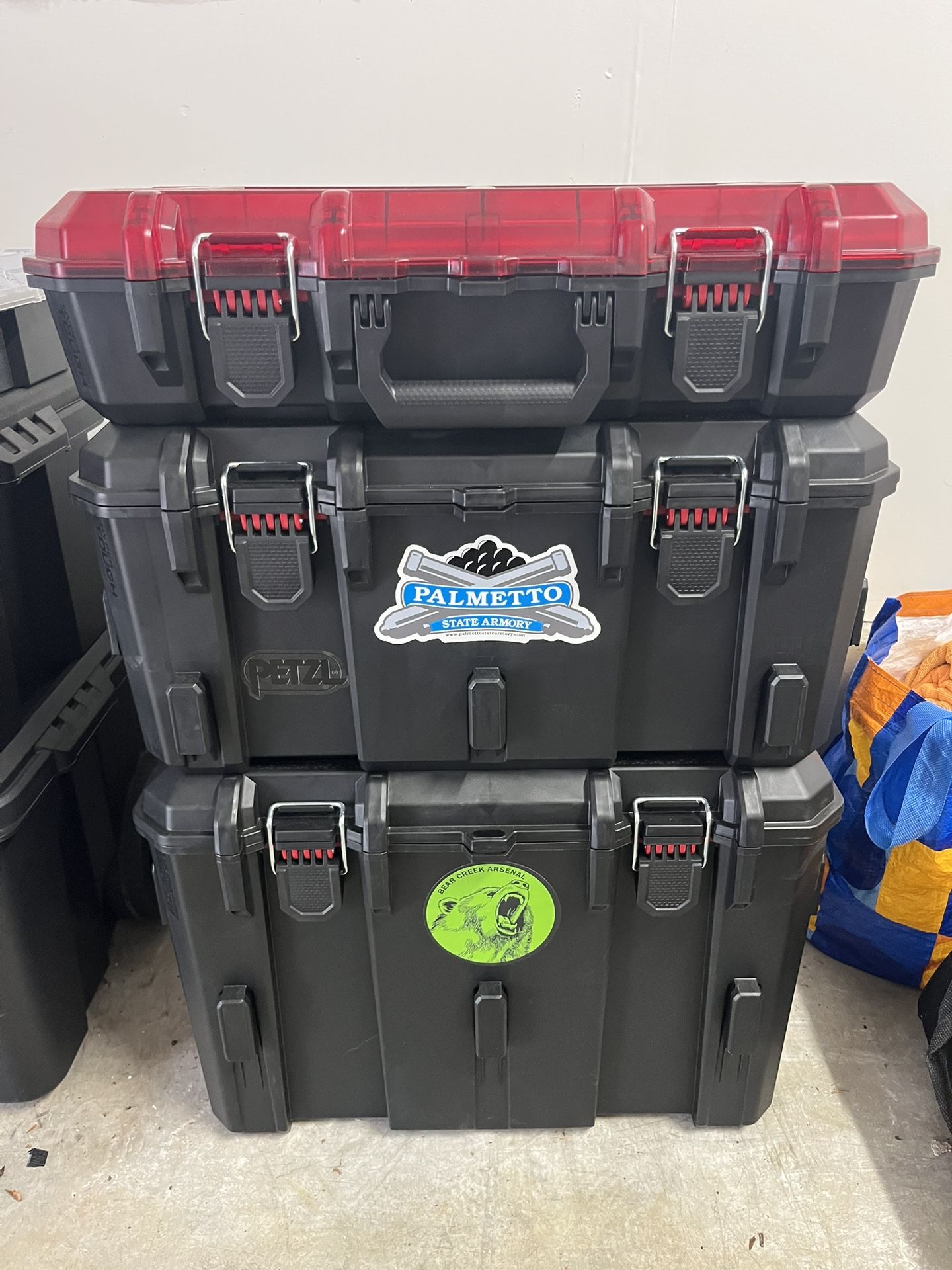 Hyper Tough Hyper Stack Heavy Duty 3 Piece Modular Rolling Toolbox System, Black