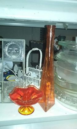 Candle holder and bottle
