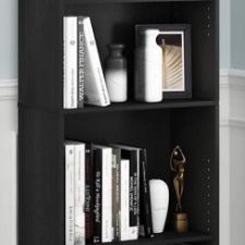 Five Shelf Bookcase Black Finish 