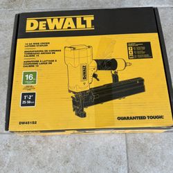 DEWALT Corded Pneumatic 16-Gauge 1 in. Crown Lathing Stapler