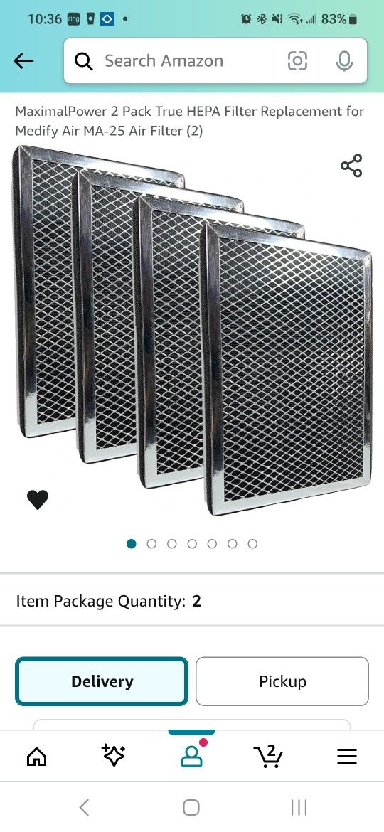 4 Pack True HEPA Filter Replacement for Medify Air MA-25 Air Filter