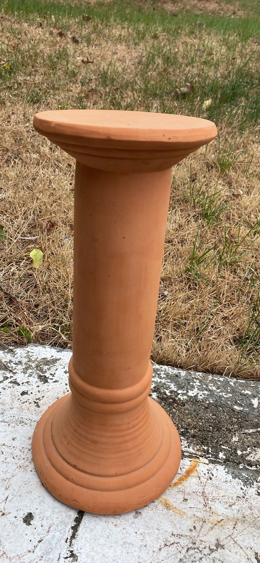 single Terracotta Candle Holder 18’ H