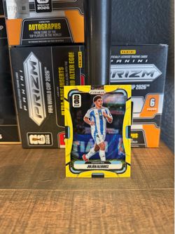 Julian Alvarez FIFA World Cup Prizm soccer trading card