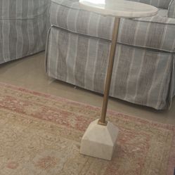 West Elm Marble Drink Sofa table 